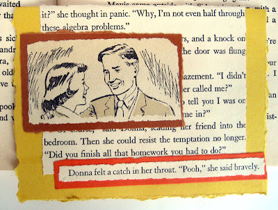 Notecard made from Donna Parker book page