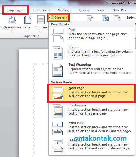 Cara Membuat Landscape Dan Portrait Dalam Satu File Word