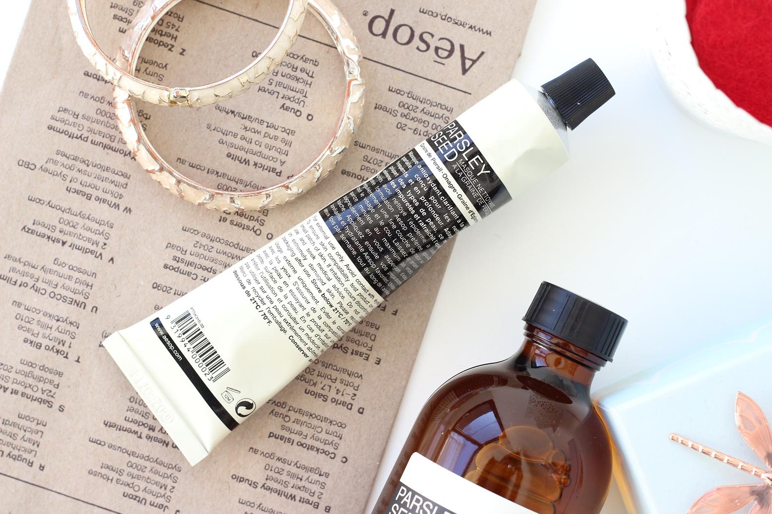 First thoughts Aesop Parsley Seed Facial Cleanser & Cleansing Mask