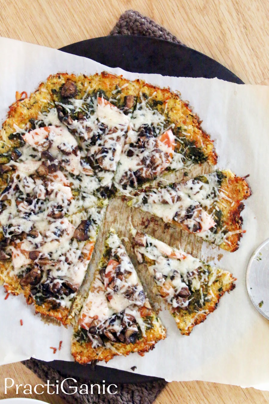 Crispy Roasted Cauliflower & Zucchini Pizza Crust