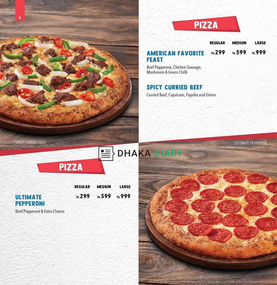 Domino’s Pizza Bangladesh contact number & Menu All Dhaka info