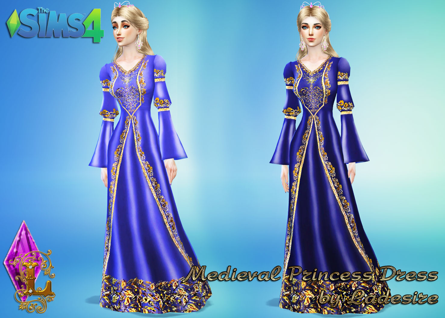 Ladesire's creative corner) TS4 Medieval Princess Dress by Ladesire