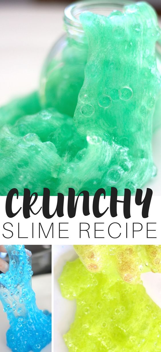 Bubbly Fishbowl Crunchy Slime Recipe for Kids The Best Recipes