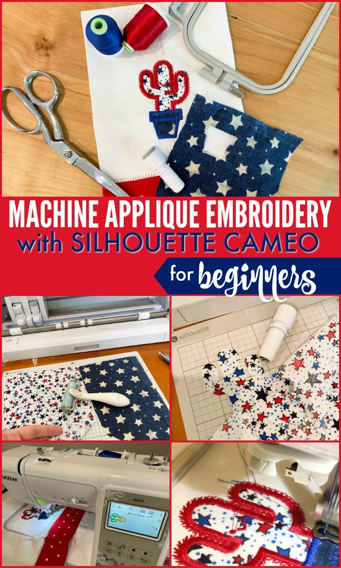 First machine applique carolrdavisr project with silhouette cameo and First machine applique carolrdavisr project with silhouette cameo and
