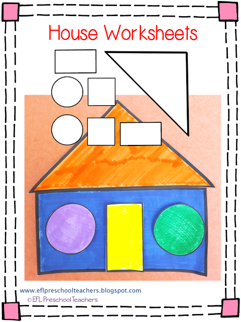 ESL/EFL Preschool Teachers: House Worksheets for the Preschool ELL