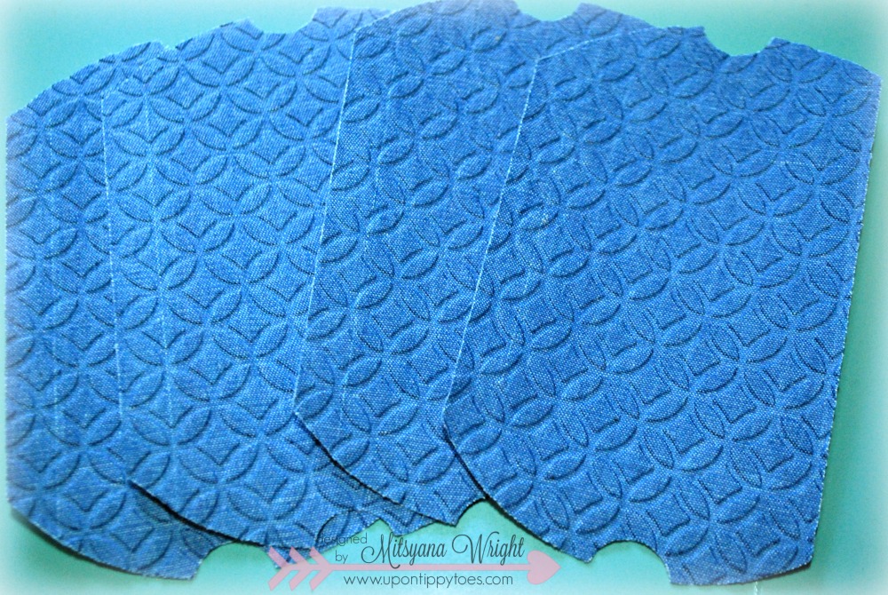 Up On Tippy Toes Embossed Denim Pillow Boxes