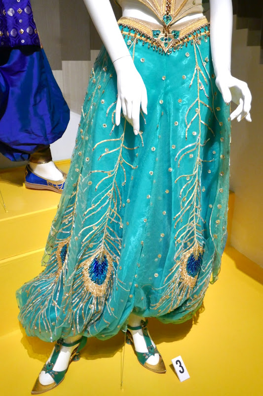 Princess Jasmine peacock feather costume detail Aladdin Princess Jasmine peacock feather costume detail Aladdin
