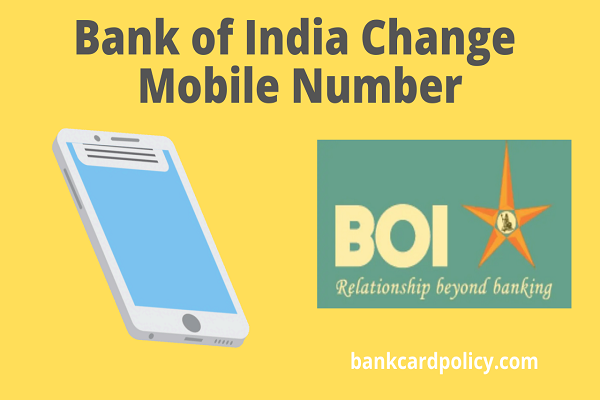 Bank of India Change Mobile Number
