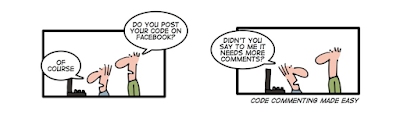 Joke about commenting code.