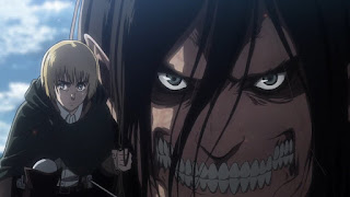 アルミン・アルレルト Armin Arlert CV. 井上麻里奈 Inoue Marina エレン・イェーガー Eren Yeager CV. 梶裕貴 Kaji Yuki Hellominju.com : 進撃の巨人 アニメ 第3期 54話 勇者 | Attack on Titan Season3 Part2 Ep.54 "Hero" | Hello Anime !