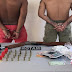 Policia Militar prende acusados por tráfico de drogas e apreende duas armas de fogos, em Patos