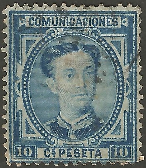 Stamps Stamp Spain (1876) King Alfonso XII 10 cts peseta