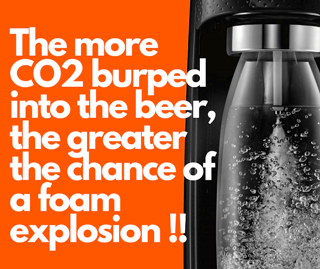 burping beer with CO2 soda maker