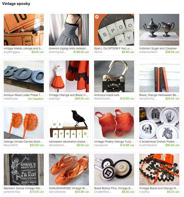 Fun and spooky black, orange, white themed October Halloween items