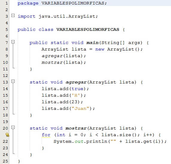 Mundo Java: VARIABLES POLIMORFICAS