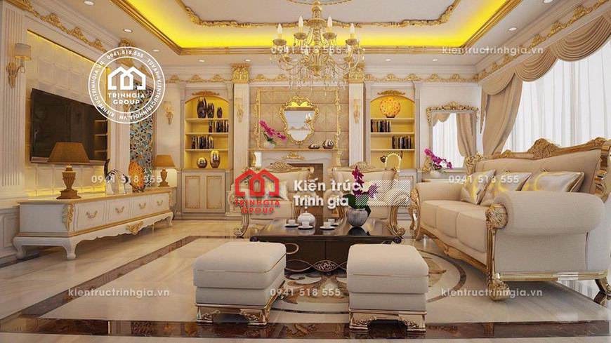 Thiết kế nội thất lâu đài kiến trúc Pháp cổ điển ở Hải Dương - Mã số NT4022 - Ảnh 2