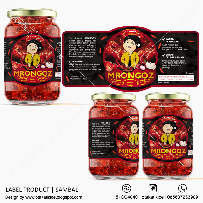 Label Produk Sambaljasa desain  kemasan  produk ukm logo 
