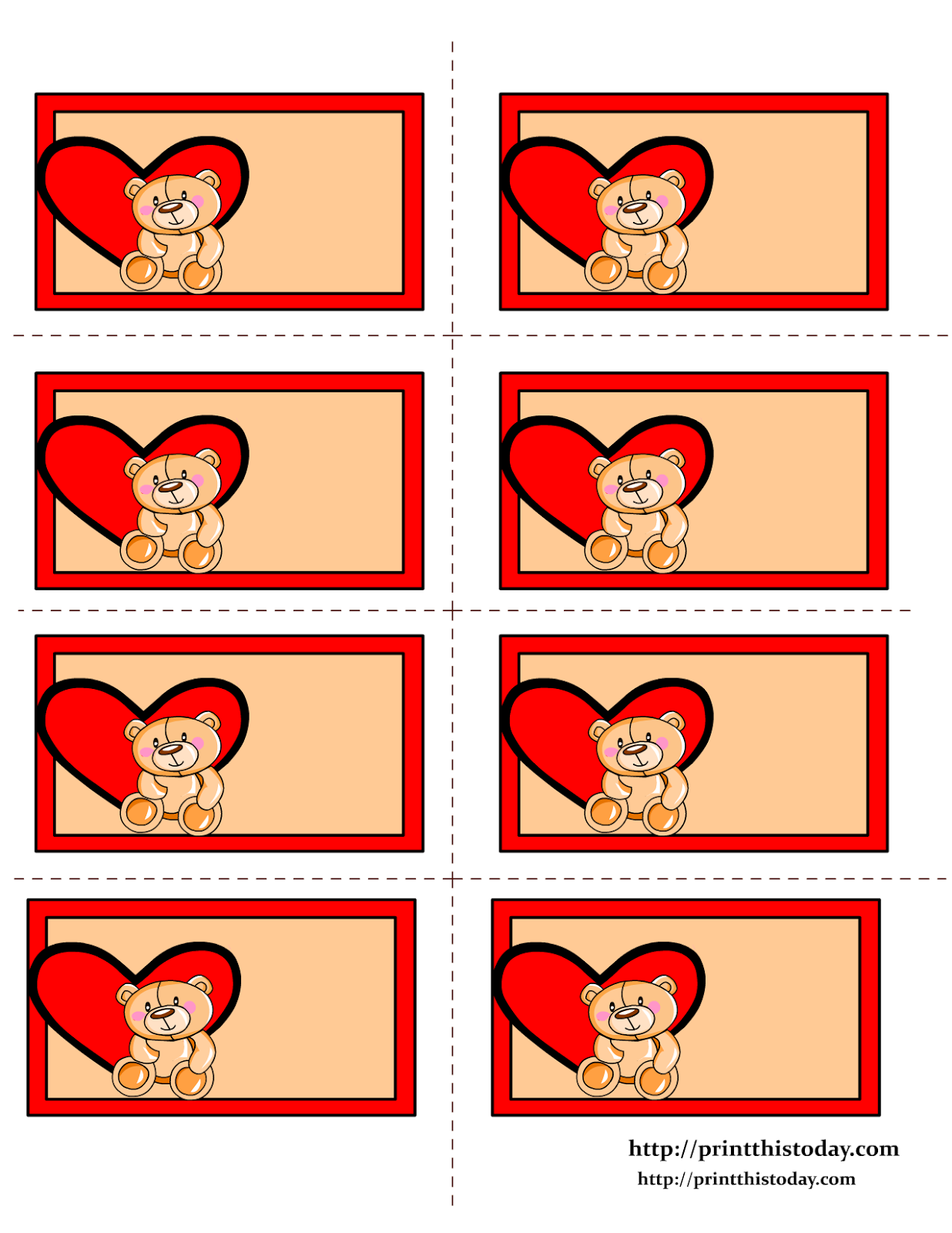 Tiernos Ositos con corazones para San Valentín. - Ideas y material gratis para fiestas y celebraciones Oh My Fiesta!