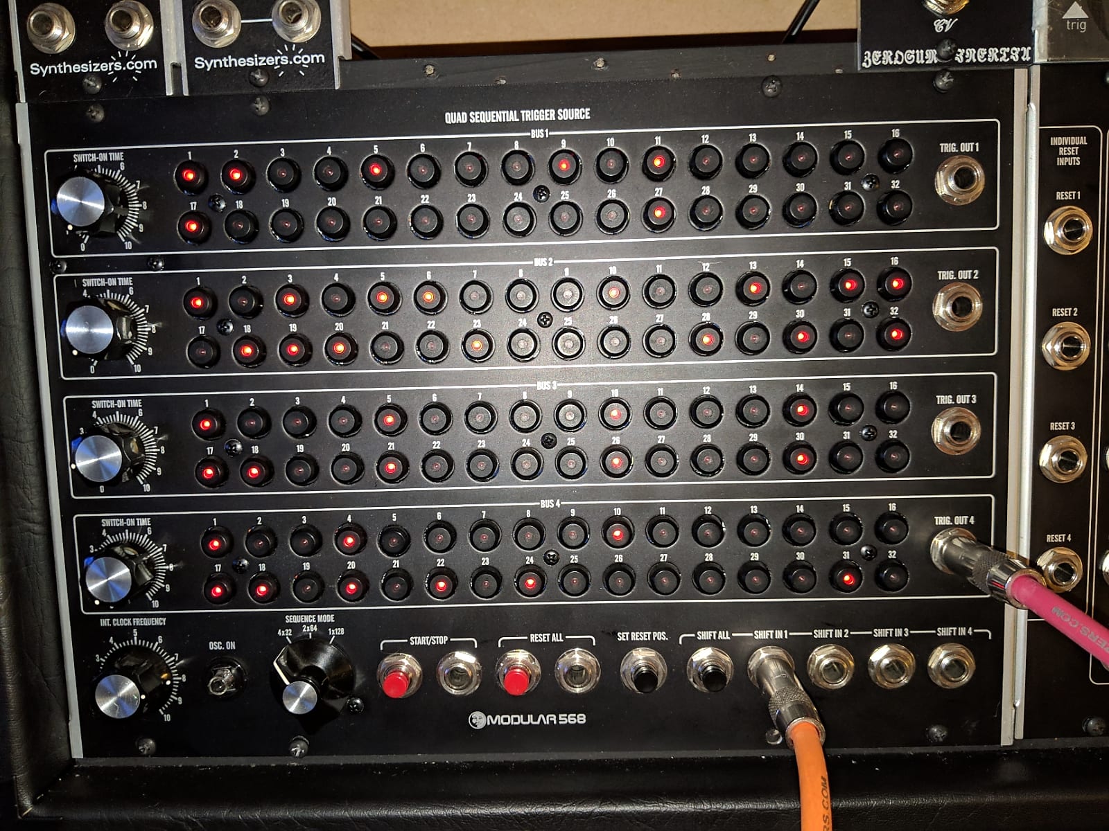 MATRIXSYNTH Moon Modular 568 Quad Sequential Trigger Source Sequencer