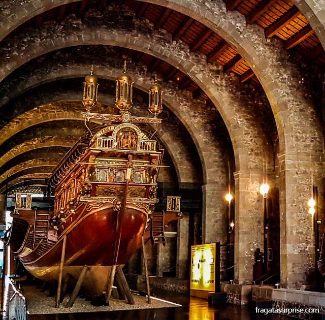 Galera Real da Batalha de Lepanto no Museu Marítimo de Barcelona