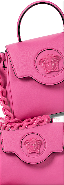 ♦Versace Fuchsia Fedora Pink La Medusa small leather tote bag #versace #bags #pantone #pink #brilliantluxury