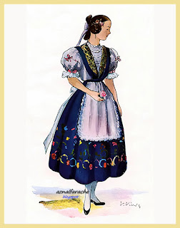 Traje típico de mujer, Almería - Diseño de V. Viudes - 1948