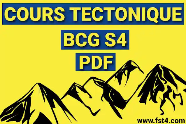 COURS TECTONIQUE BCG S4 PDF COURS TECTONIQUE BCG S4 PDF
