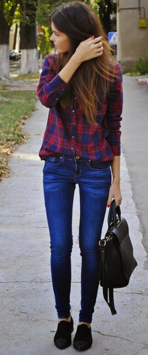 Street styles Simple plaid | Just a Pretty Style