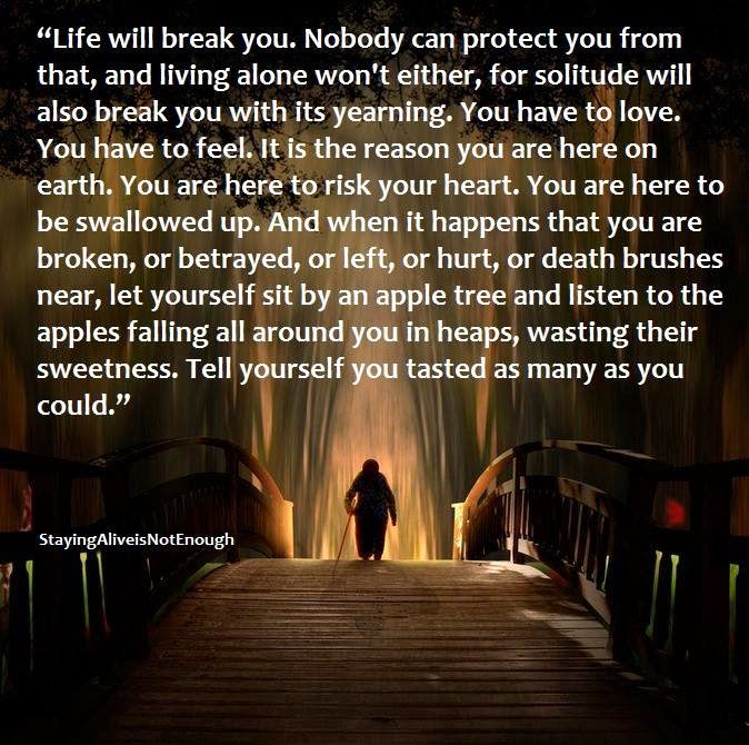 Life will break you - Staying Alive is Not Enough