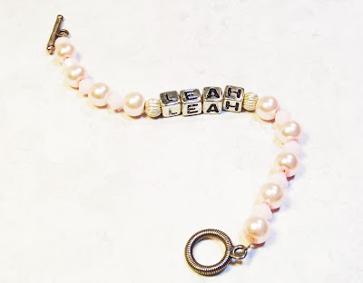 Pink Leah Name Bracelet