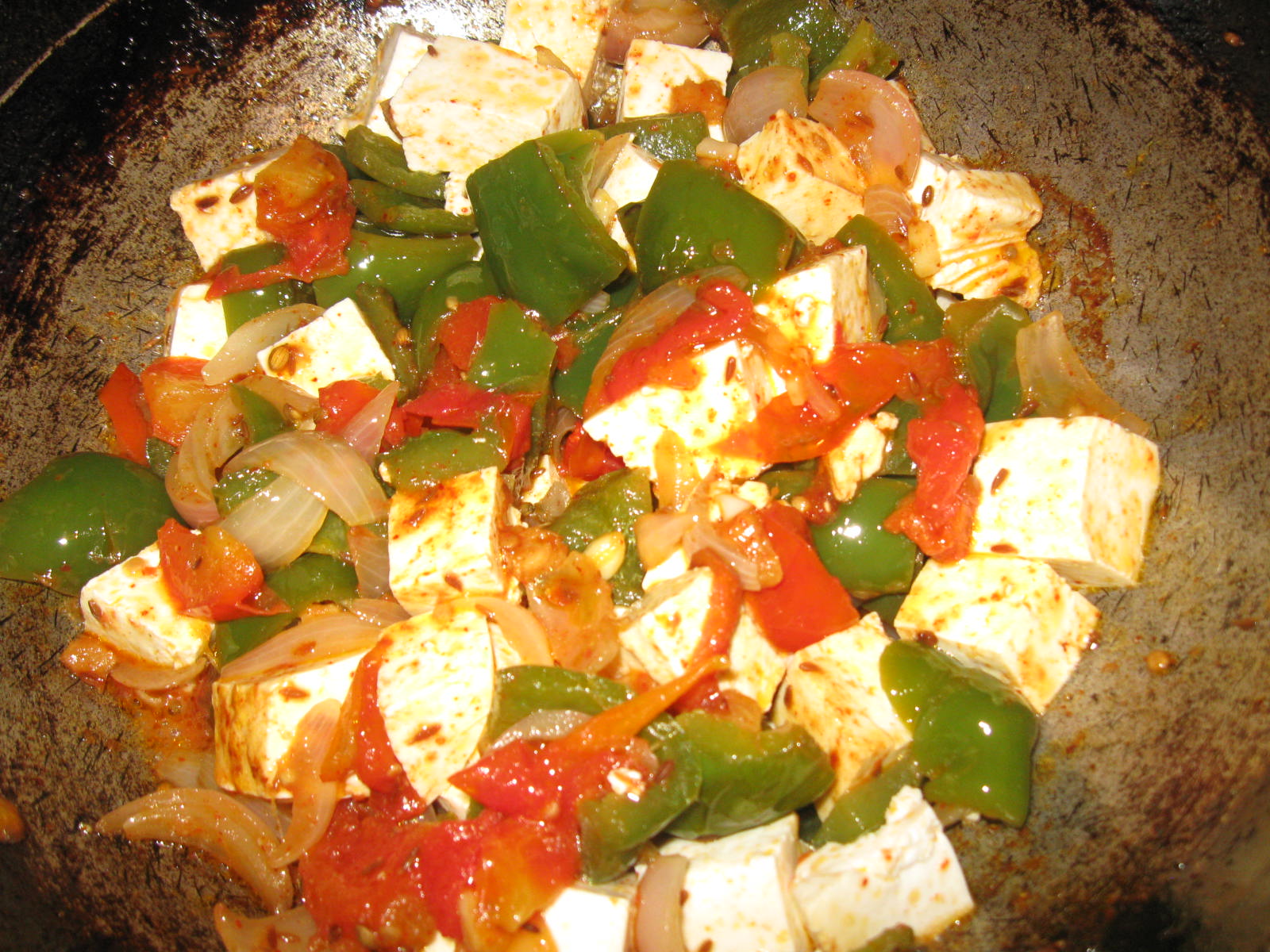 Indian Vegetarian Recipes Paneer Capsicum Side Dish