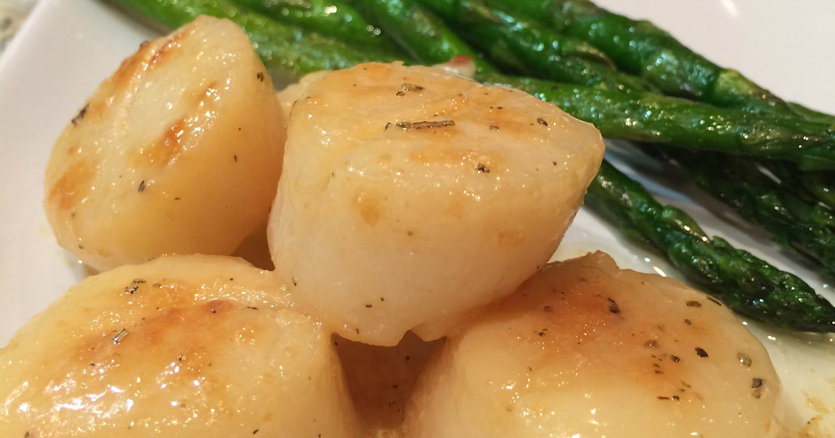 Scallops Sautéed Brown Butter and Sage