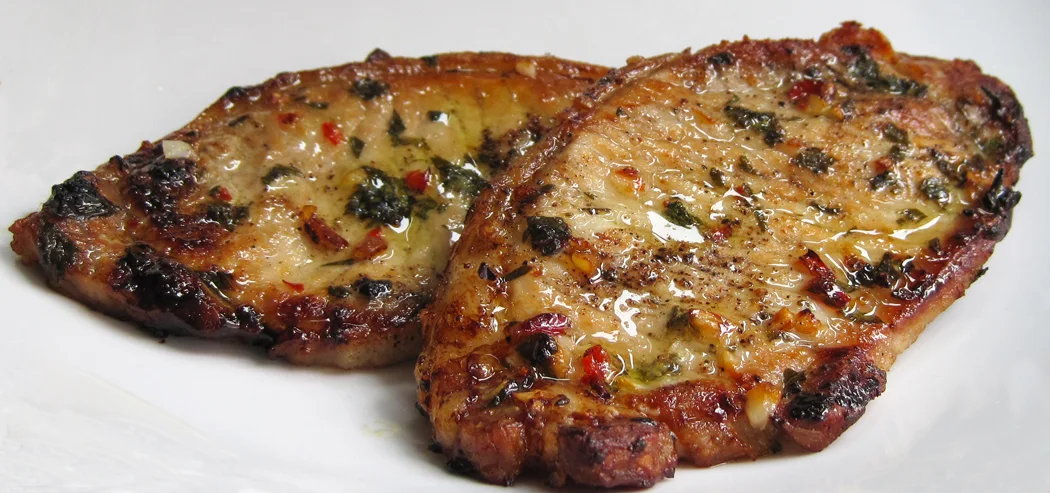 Pan-fried Pork Steaks with Lemon and Chilli