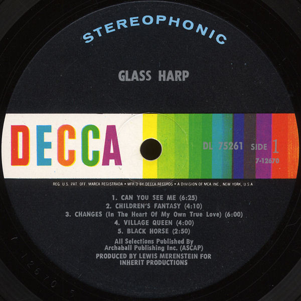 johnkatsmc5 Glass Harp “Glass Harp” 1970 US Psych Rock