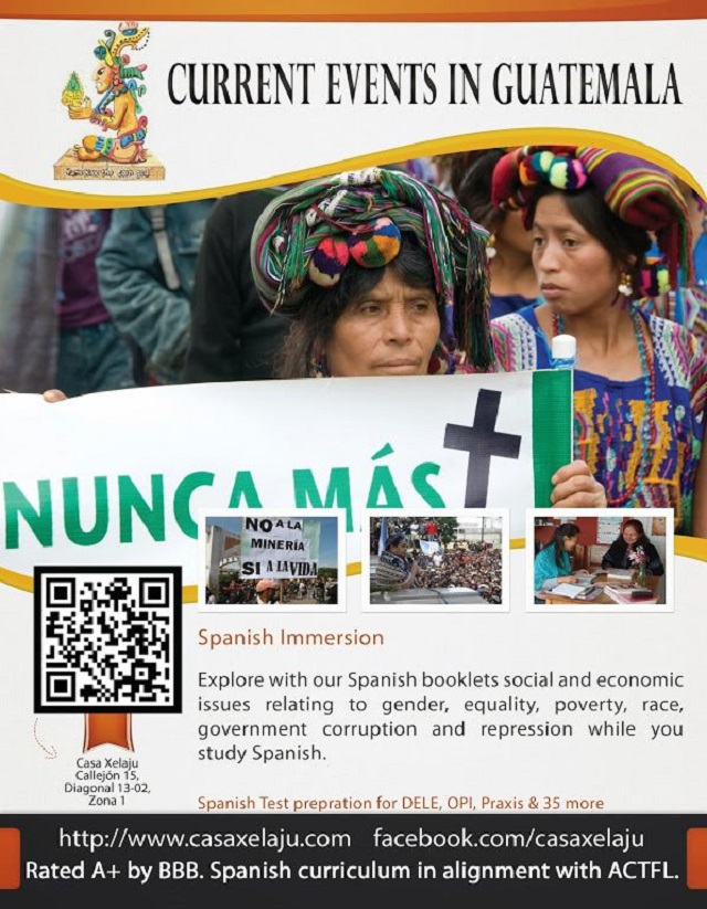service poster Study Current Events in Guatemala, Quetzaltenango