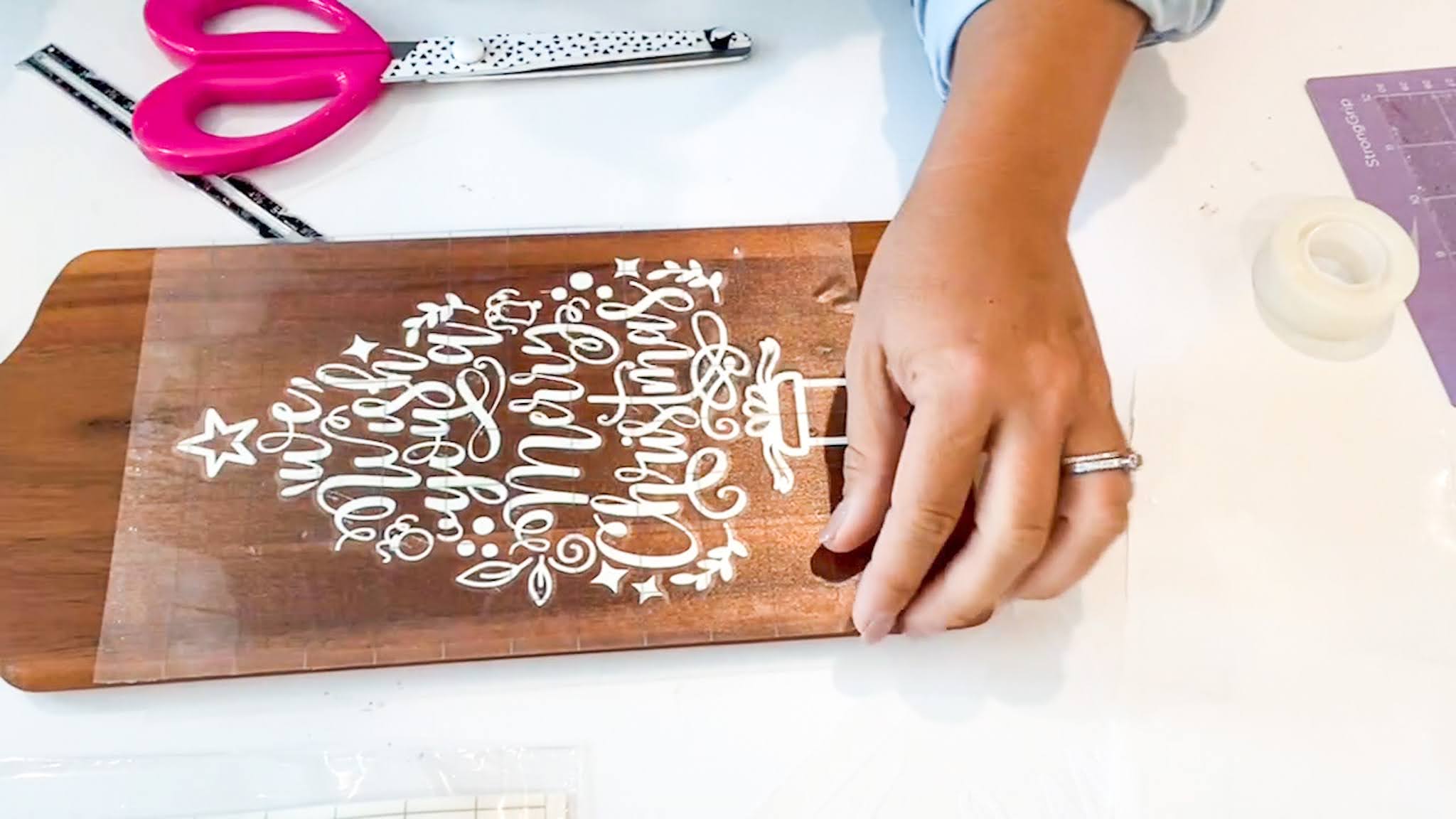 How to Put Vinyl on Wood Cutting Boards Silhouette School