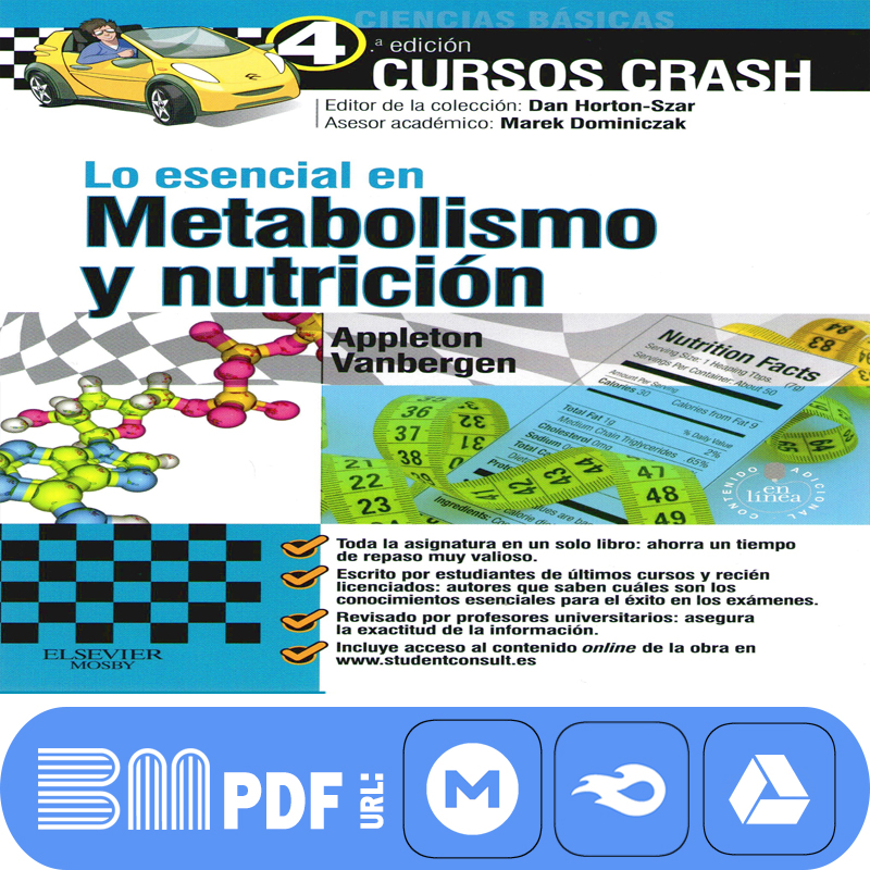 Cursos Crash Lo esencial en Metabolismo y Nutrición 4ta edición PDF