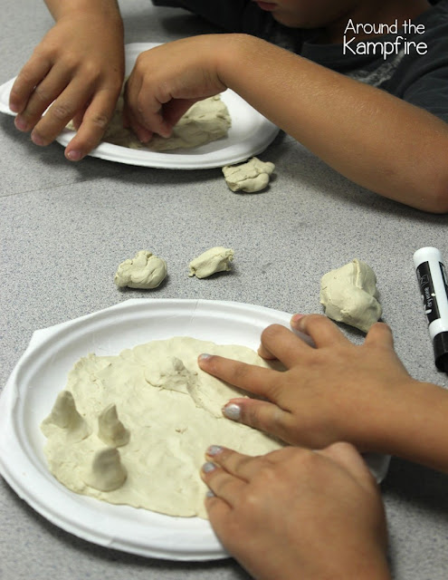 Building landforms with Crayola Air Dry Clay (salt dough works great too!)