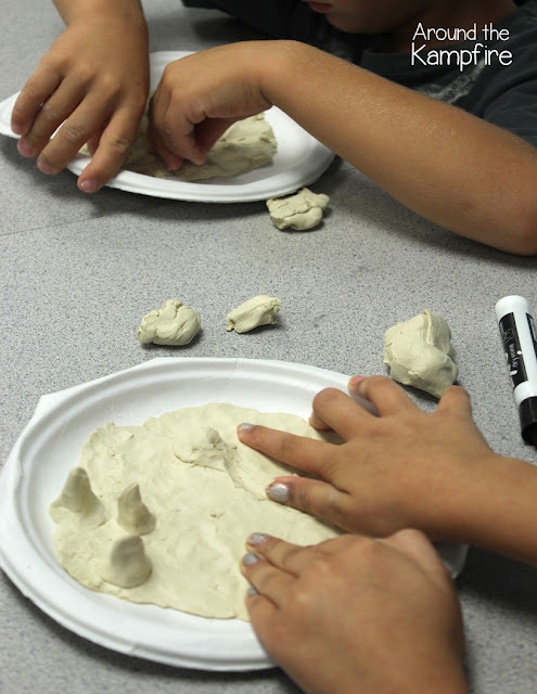 Building landforms with Crayola Air Dry Clay (salt dough works great too!)