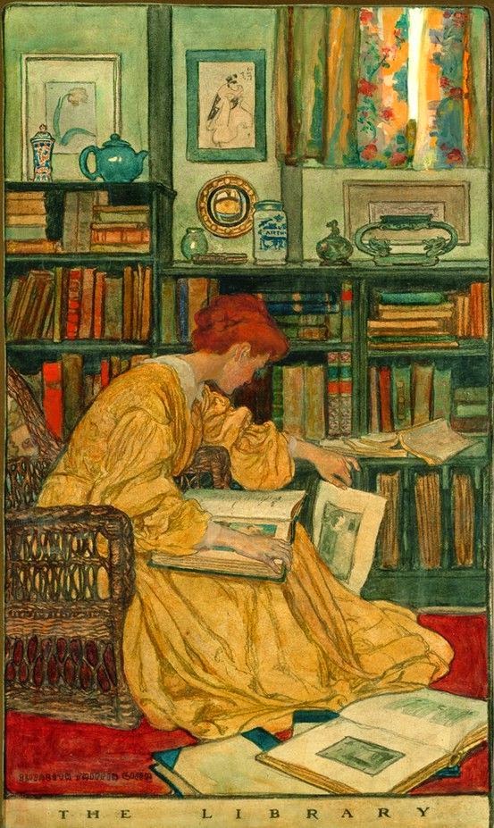 La biblioteca (1905) Elizabeth Shippen Green (USA, 1935-45)