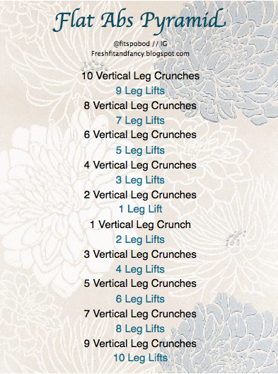 Fresh, Fit, and Fancy.: Flat Abs Pyramid