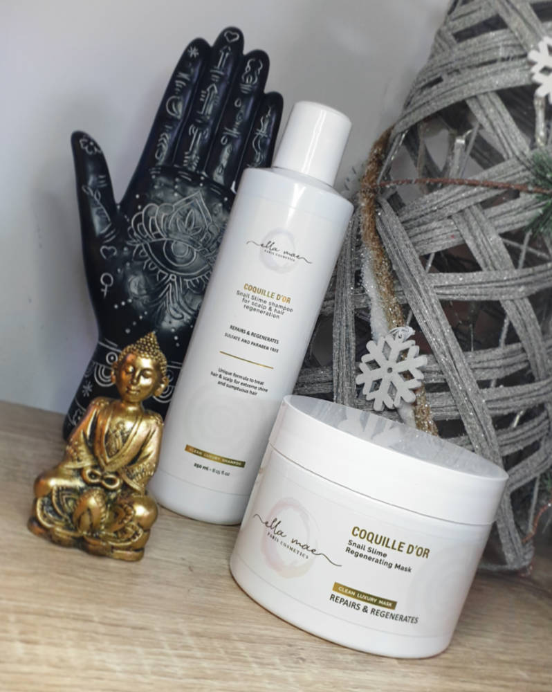 Beautifinous. Ella Mae Snail Slime Shampoo and Snail Slime