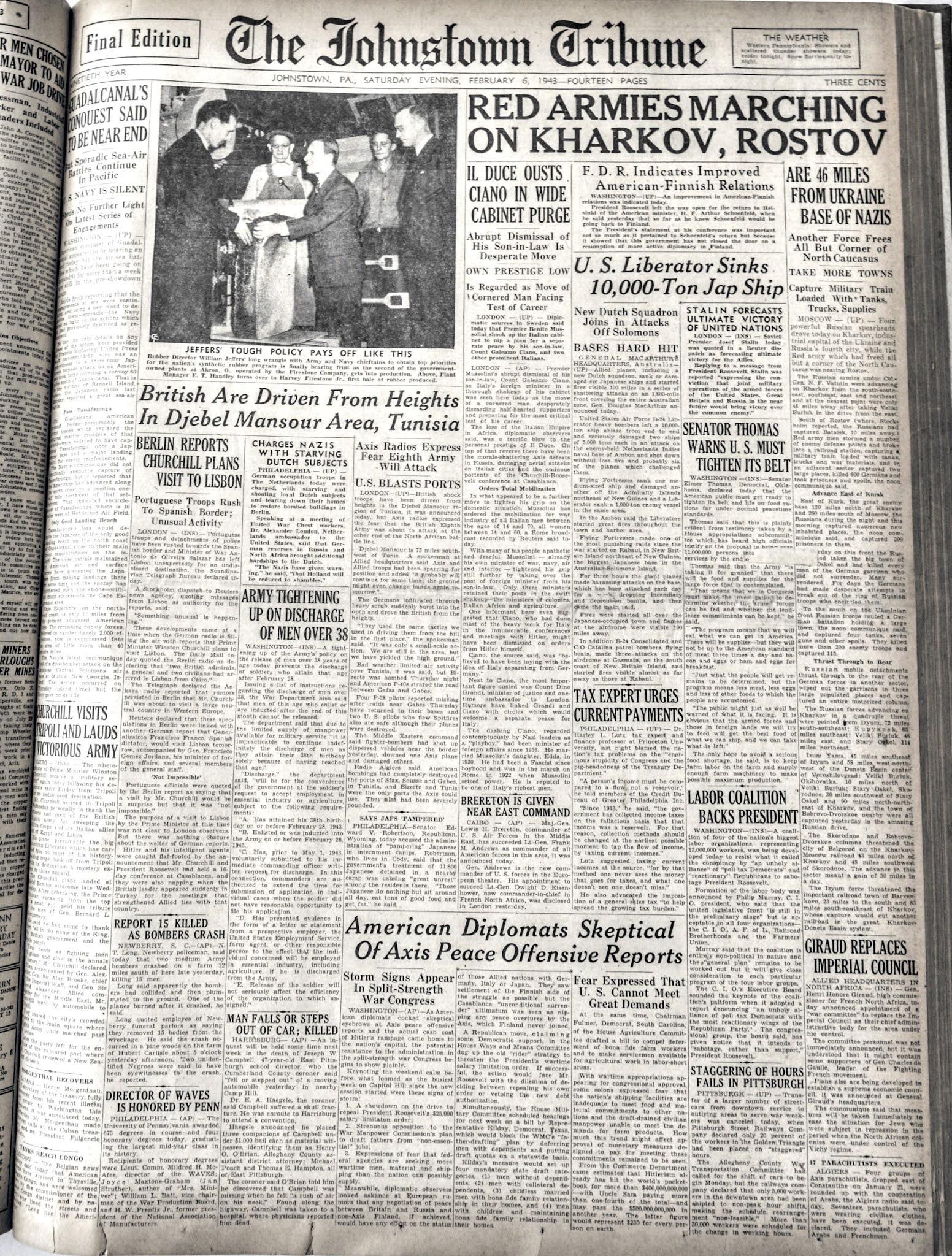 Vintage Johnstown 6 February 1943 The Johnstown Tribune