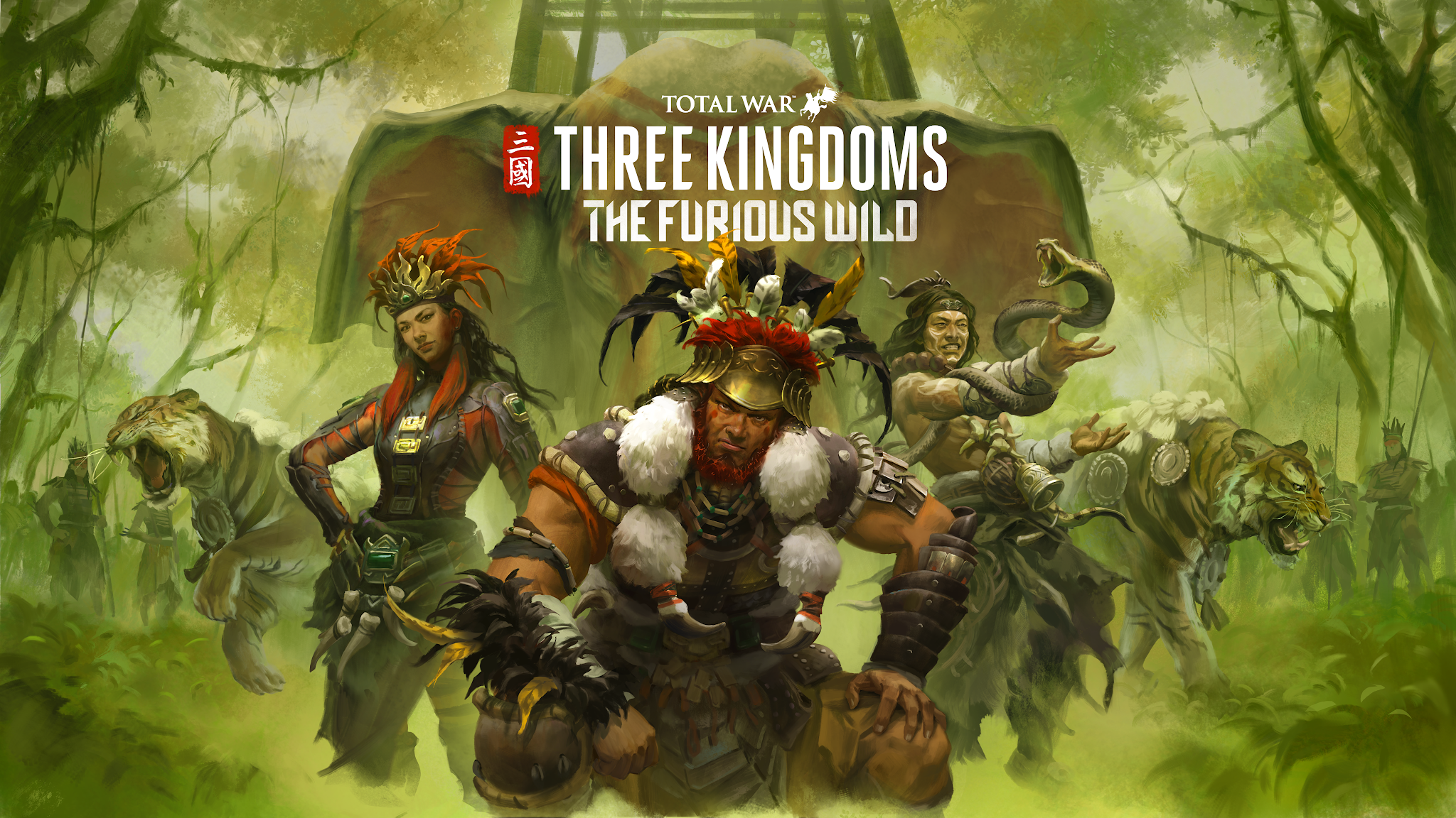 全軍破敵_三國 - 歡迎來到叢林 《Total War: THREE KINGDOMS》《The Furious Wild》擴展包將於9 月3 日推出 Furious_Wild_Key_Art_W_Logo