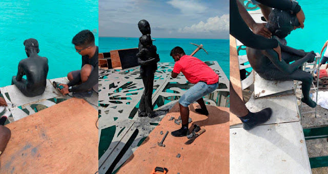 Мальдивская полиция уничтожила подводную галерею
