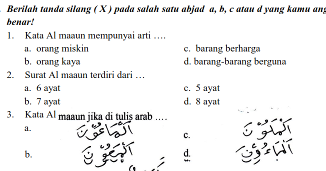 Soal Uts Pai Kels 4 Semester 2 Genap Kunci Jawaban Pai Dan Budi Pekerti