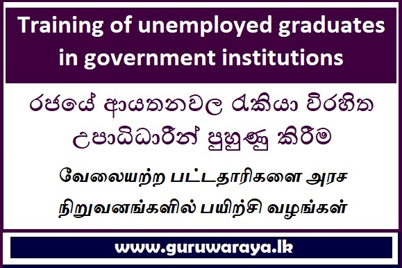 Training of unemployed graduates in government institutions