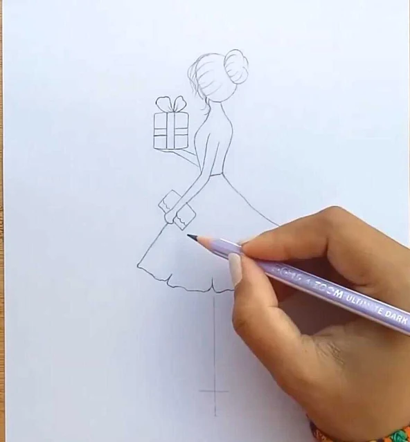 رسم فتاة بالرصاص رسم فتاة جميلة بالرصاص
