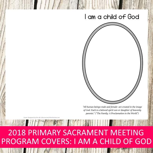 Life's Journey To Perfection 2018 LDS Primary Sacrament Meeting