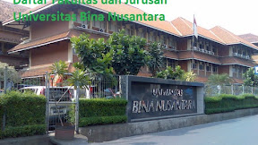 Daftar Fakultas dan Jurusan BINUS Universitas Bina Nusantara Lengkap Terbaru